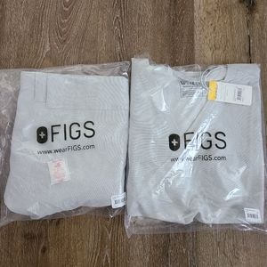 Figs Space Gray Casma Top & Kade Pants